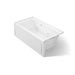 KOHLER K-1122-RAW Archer 60" x 32" alcove whirlpool bath with Bask heated surface, right drain, white