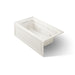 KOHLER K-1122-XGHLA Archer 60" x 32" alcove Heated BubbleMassage air bath and whirlpool, left drain, biscuit