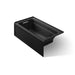 KOHLER K-1122-XGHLA Archer 60" x 32" alcove Heated BubbleMassage air bath and whirlpool, left drain, black black
