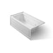 KOHLER K-1122-XGHLA Archer 60" x 32" alcove Heated BubbleMassage air bath and whirlpool, left drain, ice grey
