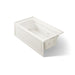 KOHLER K-1122-XGHRA Archer 60" x 32" alcove Heated BubbleMassage air bath and whirlpool, right drain, biscuit
