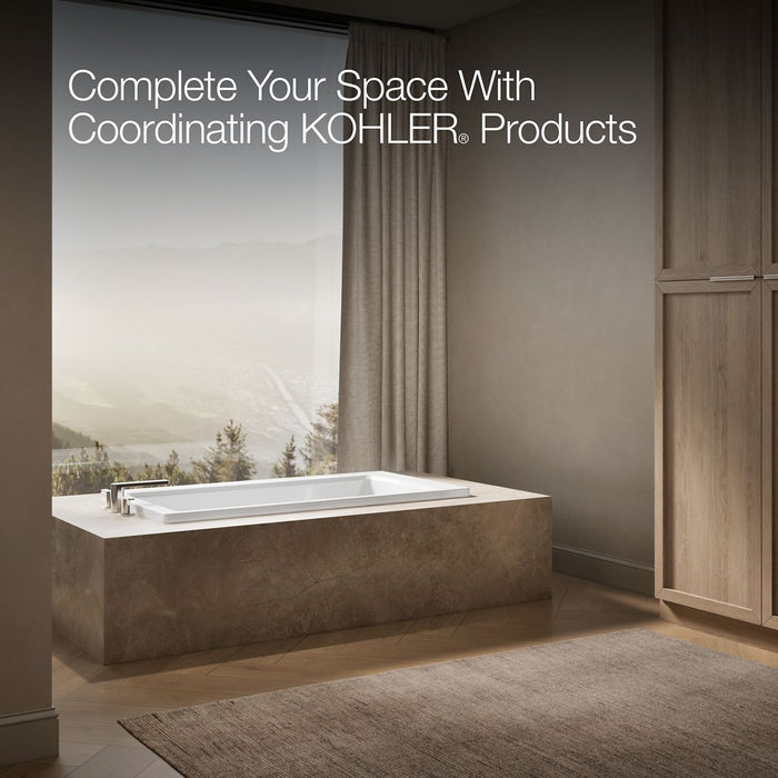 KOHLER K-1123 Archer 60" x 32" drop-in bath, white - view 3