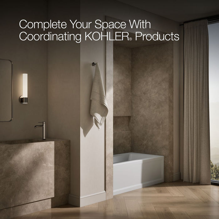 KOHLER K-1123-LAW Archer 60" x 32" alcove bath with Bask heated surface, left drain, ice grey - view 3