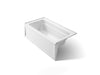 KOHLER K-1123-LAW Archer 60" x 32" alcove bath with Bask heated surface, left drain, white