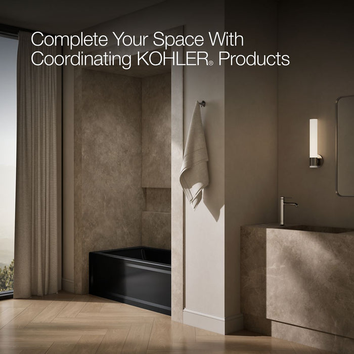 KOHLER K-1123-RAW Archer 60" x 32" alcove bath with Bask heated surface, right drain, black black - view 4