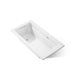 KOHLER K-1123-W1 Archer 60" x 32" drop-in bath with Bask heated surface, white