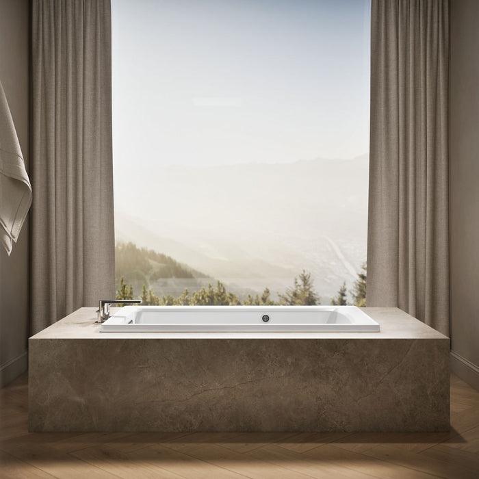 KOHLER K-1123-W1 Archer 60" x 32" drop-in bath with Bask heated surface