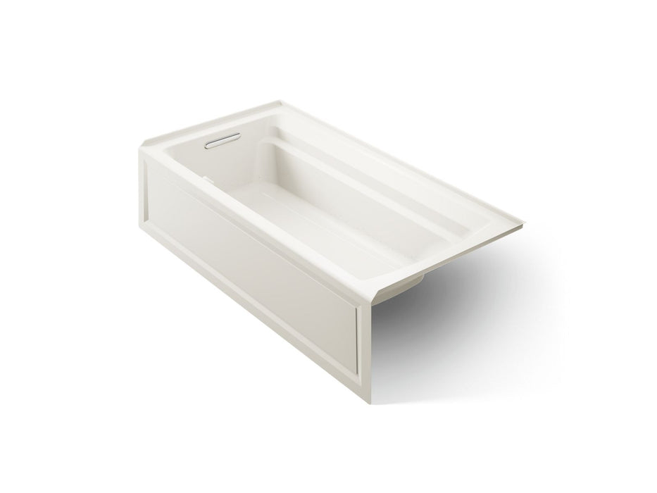 KOHLER K-1124-GHLA Archer 72" x 36" alcove Heated BubbleMassage air bath, left drain, biscuit