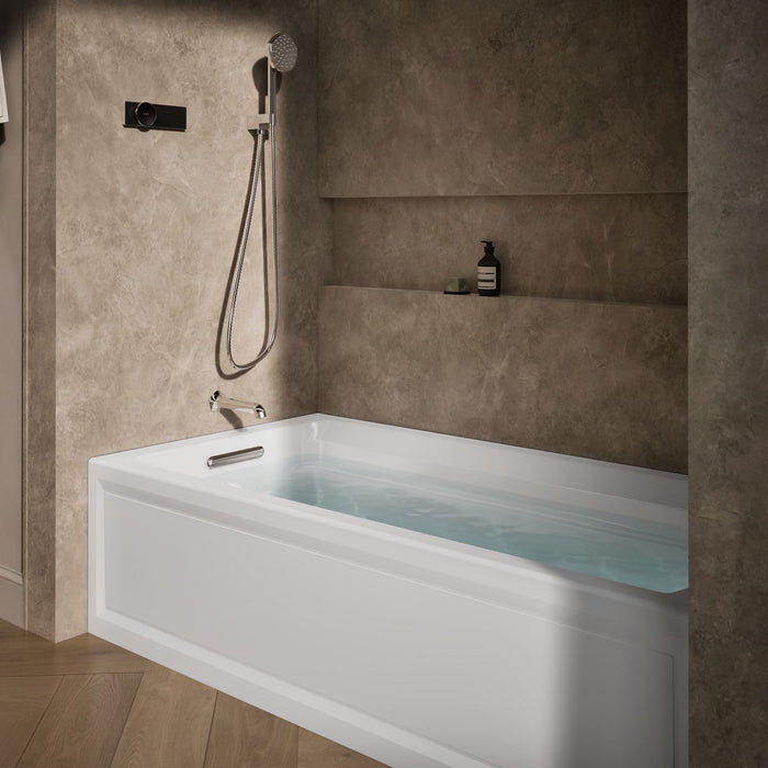KOHLER K-1124-GHLA Archer 72" x 36" alcove Heated BubbleMassage air bath, left drain, white - view 2