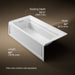 KOHLER K-1124-GHLA Archer 72" x 36" alcove Heated BubbleMassage air bath, left drain, white - view 5