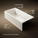 KOHLER K-1124-GHLAW Archer 72" x 36" alcove Heated BubbleMassage air bath with Bask heated surface, left drain, biscuit -...
