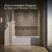 KOHLER K-1124-GHLAW Archer 72" x 36" alcove Heated BubbleMassage air bath with Bask heated surface, left drain, ice grey...