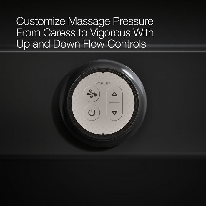 KOHLER K-1124-GHRA Archer 72" x 36" alcove Heated BubbleMassage air bath, right drain, black black - view 5