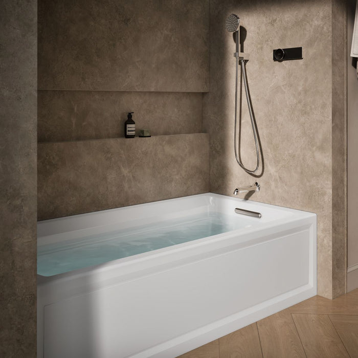 KOHLER K-1124-GHRA Archer 72" x 36" alcove Heated BubbleMassage air bath, right drain, white - view 3