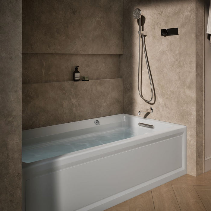 KOHLER K-1124-GHRAW Archer 72" x 36" alcove Heated BubbleMassage air bath with Bask heated surface, right drain