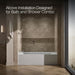 KOHLER K-1124-HL Archer 72" x 36" alcove whirlpool bath with alcove, left drain, ice grey - view 2