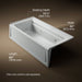 KOHLER K-1124-HL Archer 72" x 36" alcove whirlpool bath with alcove, left drain, ice grey - view 4