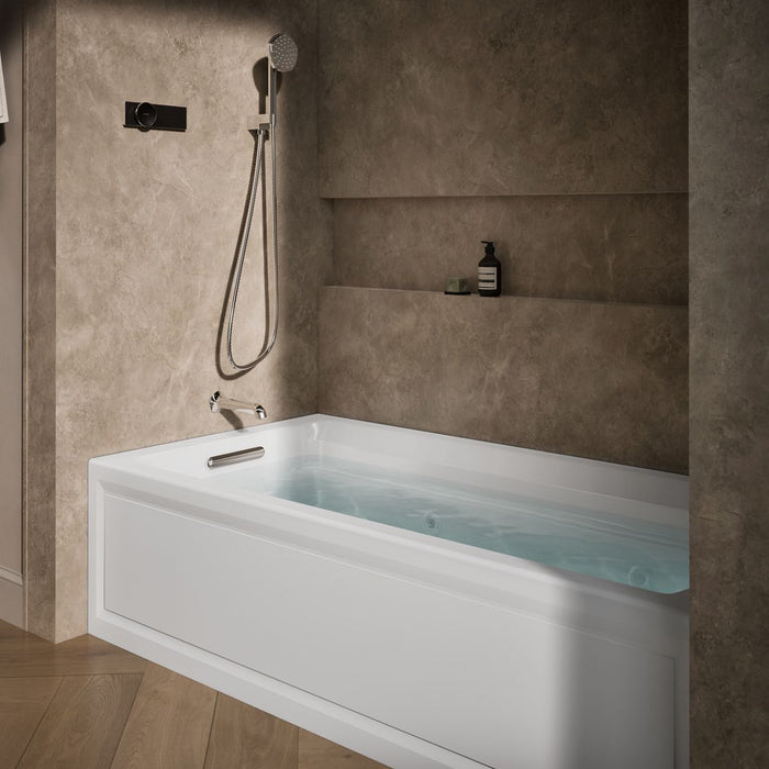 KOHLER K-1124-HL Archer 72" x 36" alcove whirlpool bath with alcove, left drain, white - view 3