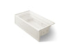 KOHLER K-1124-HR Archer 72" x 36" alcove whirlpool bath, right drain, biscuit