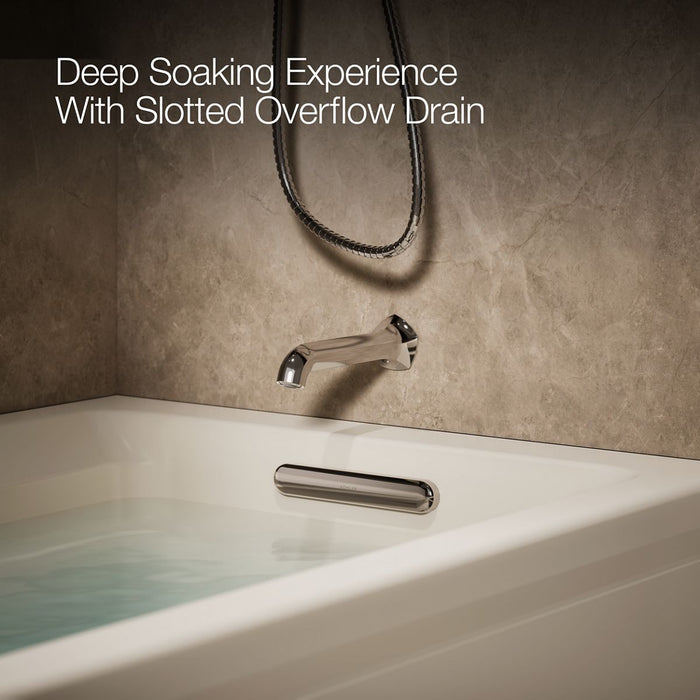KOHLER K-1124-HR Archer 72" x 36" alcove whirlpool bath, right drain, biscuit - view 3