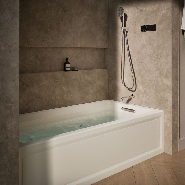 KOHLER K-1124-HR Archer 72" x 36" alcove whirlpool bath, right drain, biscuit - view 4