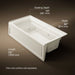 KOHLER K-1124-HR Archer 72" x 36" alcove whirlpool bath, right drain, biscuit - view 5