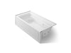 KOHLER K-1124-HR Archer 72" x 36" alcove whirlpool bath, right drain, ice grey