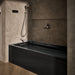 KOHLER K-1124-LA Archer 72" x 36" alcove whirlpool bath with alcove, left drain, black black - view 3