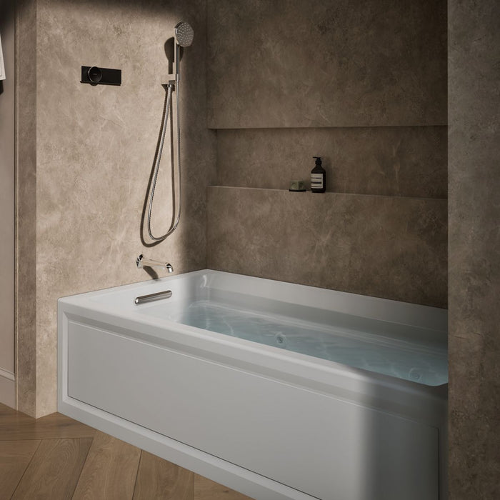 KOHLER K-1124-LA Archer 72" x 36" alcove whirlpool bath with alcove, left drain, ice grey - view 3