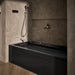 KOHLER K-1124-LAW Archer 72" x 36" alcove whirlpool bath with Bask heated surface, left drain, black black - view 3