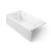 KOHLER K-1124-LAW Archer 72" x 36" alcove whirlpool bath with Bask heated surface, left drain, white