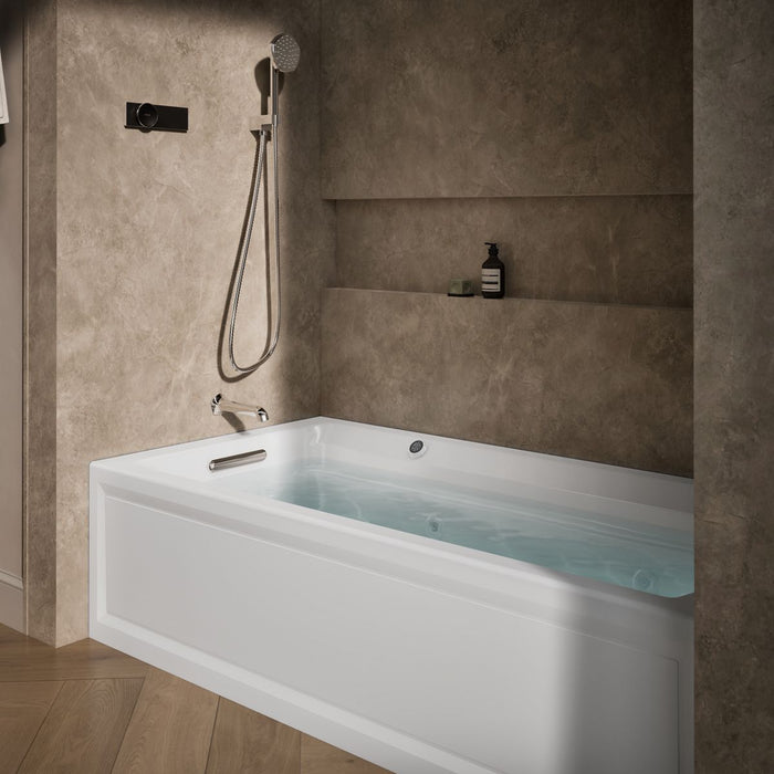 KOHLER K-1124-LAW Archer 72" x 36" alcove whirlpool bath with Bask heated surface, left drain, white - view 3