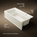 KOHLER K-1124-RAW Archer 72" x 36" alcove whirlpool bath with Bask heated surface, right drain, biscuit - view 5