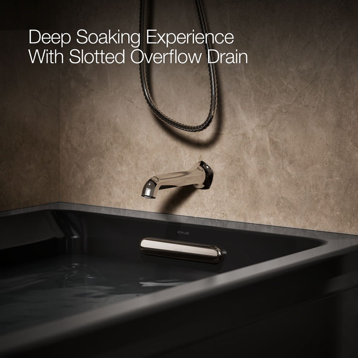 KOHLER K-1124-RAW Archer 72" x 36" alcove whirlpool bath with Bask heated surface, right drain, black black - view 4