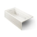 KOHLER K-1124-XGHLA Archer 72" x 36" alcove Heated BubbleMassage air bath and whirlpool, left drain, biscuit
