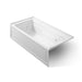 KOHLER K-1124-XGHLA Archer 72" x 36" alcove Heated BubbleMassage air bath and whirlpool, left drain, ice grey