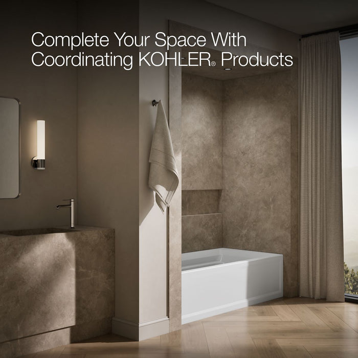 KOHLER K-1125-LAW Archer 72" x 36" alcove bath with Bask heated surface, left drain, white - view 4
