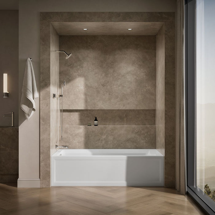 KOHLER K-1125-LAW Archer 72" x 36" alcove bath with Bask heated surface, left drain, white - view 5