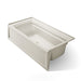KOHLER K-1125-RAW Archer 72" x 36" alcove bath with Bask heated surface, alcove, right drain, biscuit