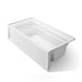 KOHLER K-1125-RAW Archer 72" x 36" alcove bath with Bask heated surface, alcove, right drain, white