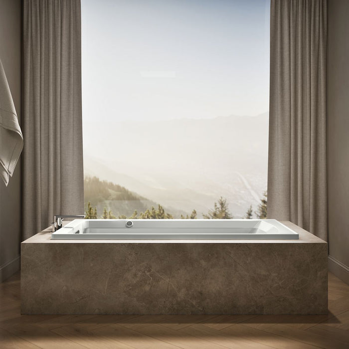 KOHLER K-1125-W1 Archer 72" x 36" drop-in bath with Bask heated surface, ice grey - view 4