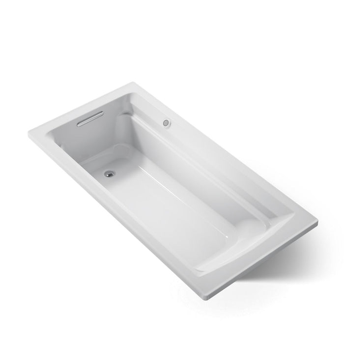 KOHLER K-1125-W1 Archer 72" x 36" drop-in bath with Bask heated surface, ice grey - view 5