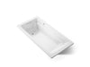 KOHLER K-1125-W1 Archer 72" x 36" drop-in bath with Bask heated surface, white