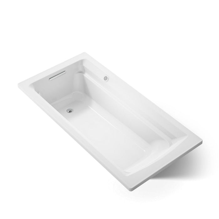 KOHLER K-1125-W1 Archer 72" x 36" drop-in bath with Bask heated surface, white - view 4