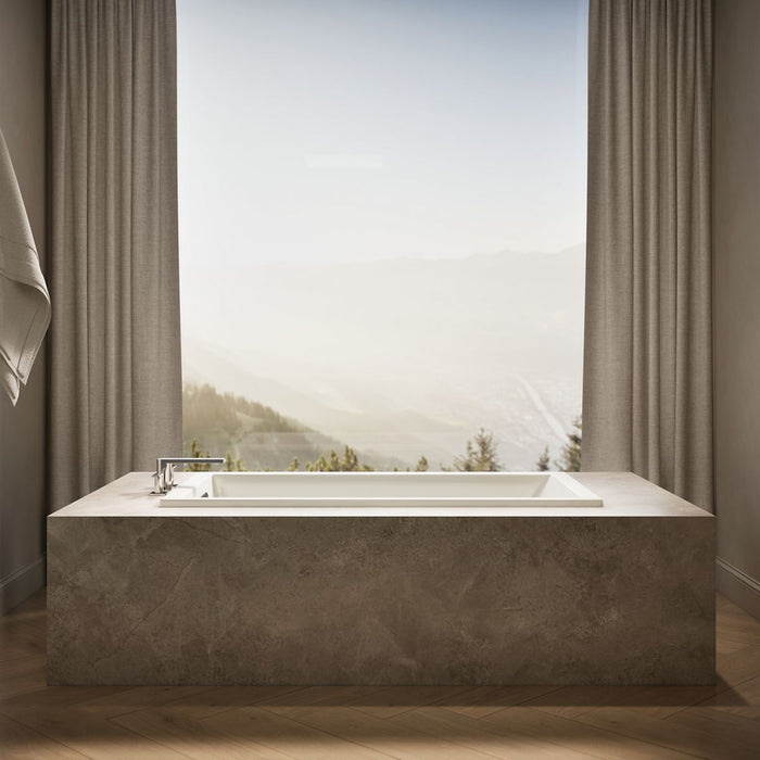 KOHLER K-1130 Underscore 60" x 32" drop-in bath, biscuit - view 3