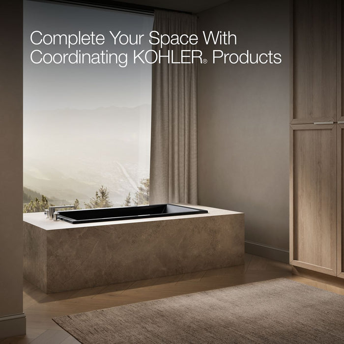 KOHLER K-1130 Underscore 60" x 32" drop-in bath, black black - view 2