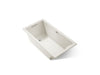 KOHLER K-1130-W1 Underscore 60" x 32" drop-in bath with Bask heated surface, biscuit