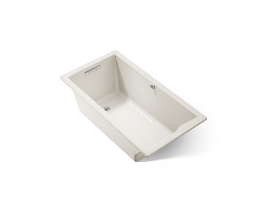 KOHLER K-1130-W1 Underscore 60" x 32" drop-in bath with Bask heated surface, biscuit
