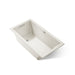 KOHLER K-1130-W1 Underscore 60" x 32" drop-in bath with Bask heated surface, biscuit - view 4