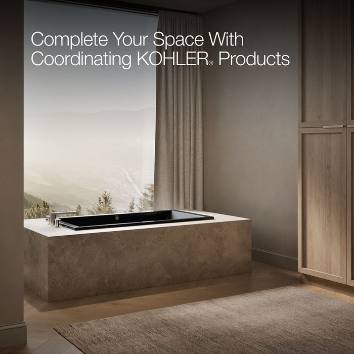 KOHLER K-1130-W1 Underscore 60" x 32" drop-in bath with Bask heated surface, black black - view 3